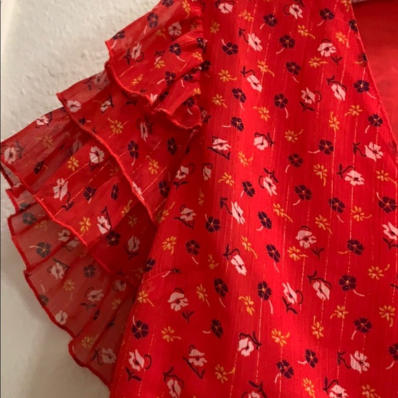 NWT Madewell Tiered Sleeve Peplum Prairie Posies - Picture 3 of 6